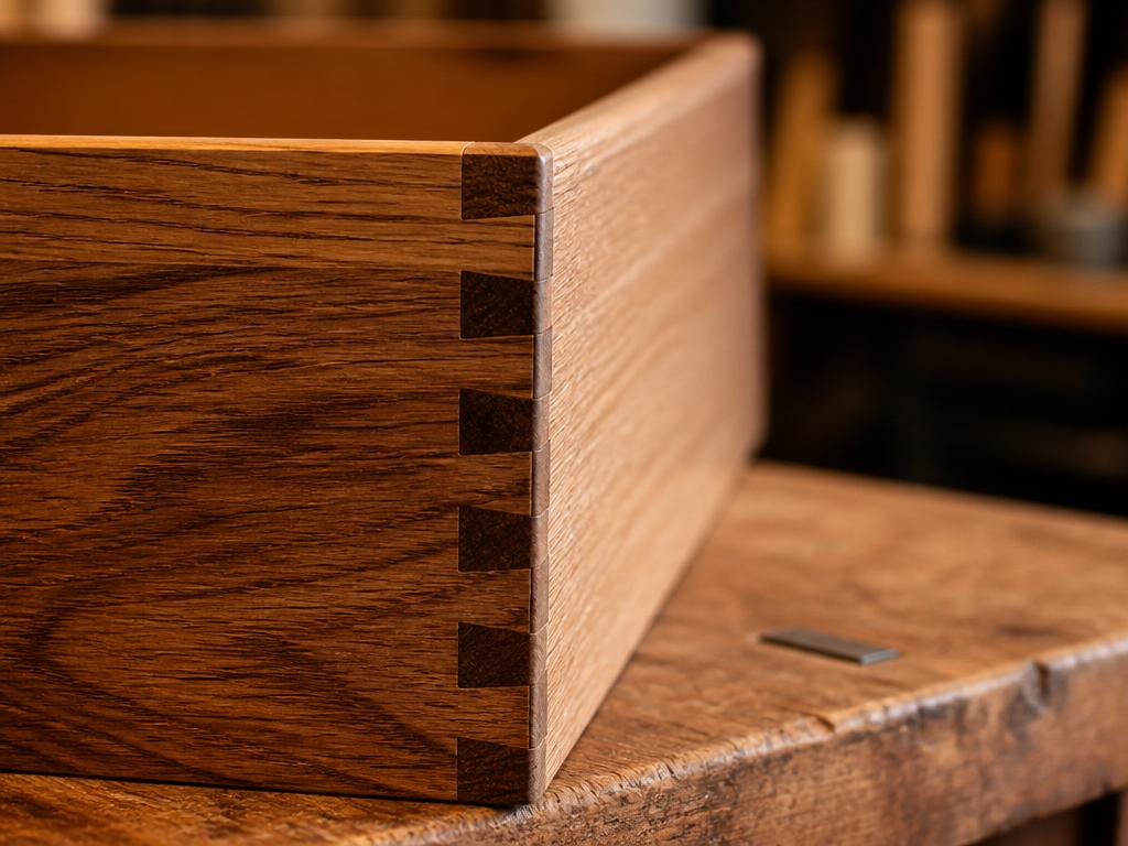 Detalle de carpintería artesanal en madera